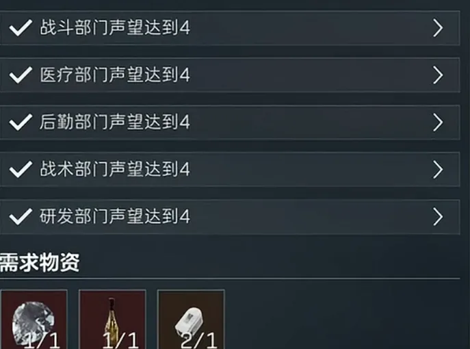 三角洲行动扩容箱领取门槛说明图，展示全部门4级和非洲之心的解锁条件