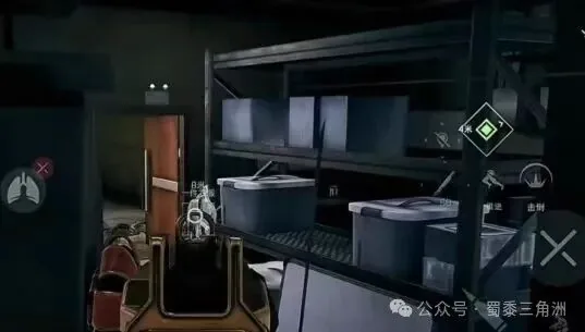三角洲行动零号大坝门口货架斜线老六点位截图，展示开门进房和房内横移反蹲位置