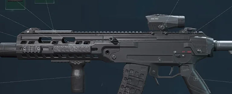 三角洲行动KC17枪型对照图，用于分析S9赛季砖皮海报是否更接近KC17