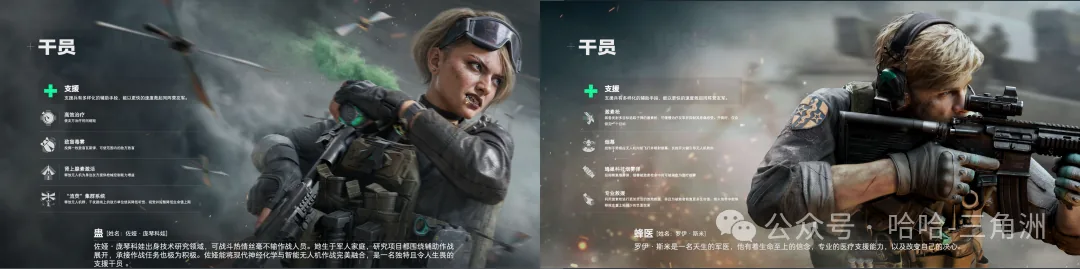 三角洲行动支援型干员特点示意图